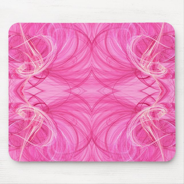 Tapis De Souris Mousepad rose fractal (Devant)
