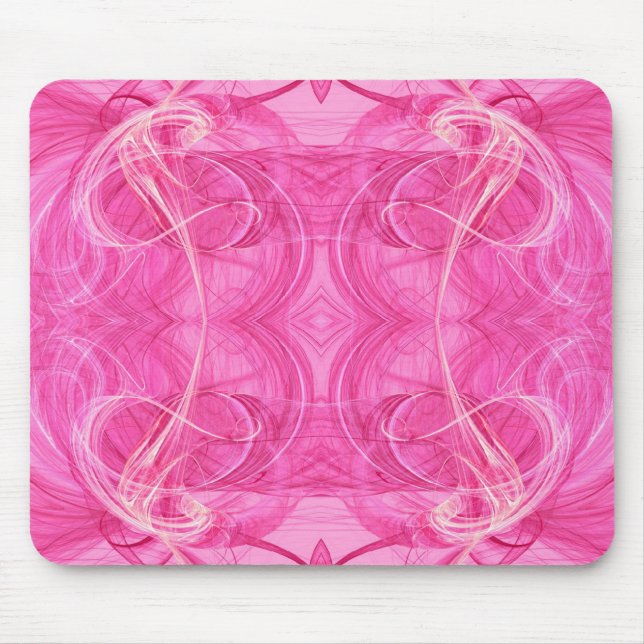 Tapis De Souris Mousepad rose fractal (Devant)