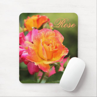 Tapis De Souris Mousepad rose jaune
