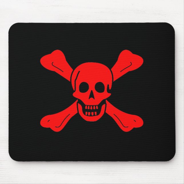 Tapis De Souris Mousepad rouge de crâne de Richard Worley (Devant)