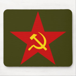 Tapis De Souris Mousepad rouge d'étoile (marteau et faucille)