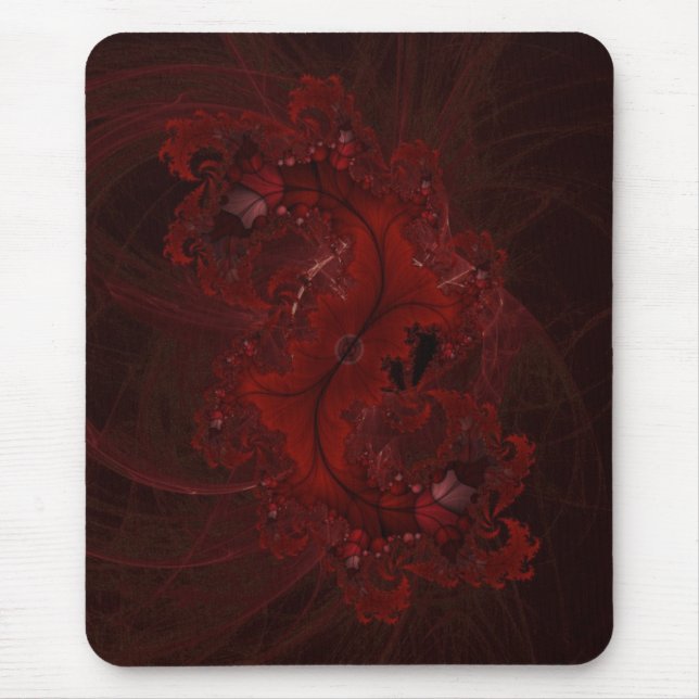 Tapis De Souris Mousepad rouge fractal (Devant)
