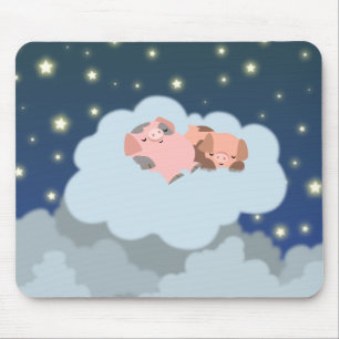 Tapis De Souris Mousepad sommeillant de bande dessinée de