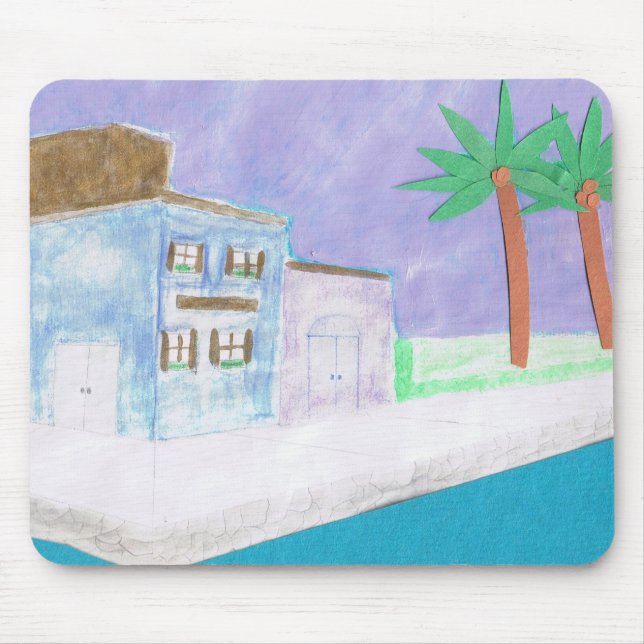 Tapis De Souris Mousepad sur une scène caribéenne (Devant)