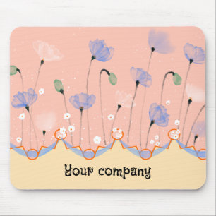Tapis De Souris Mousepad - thème PEG avec des pavots