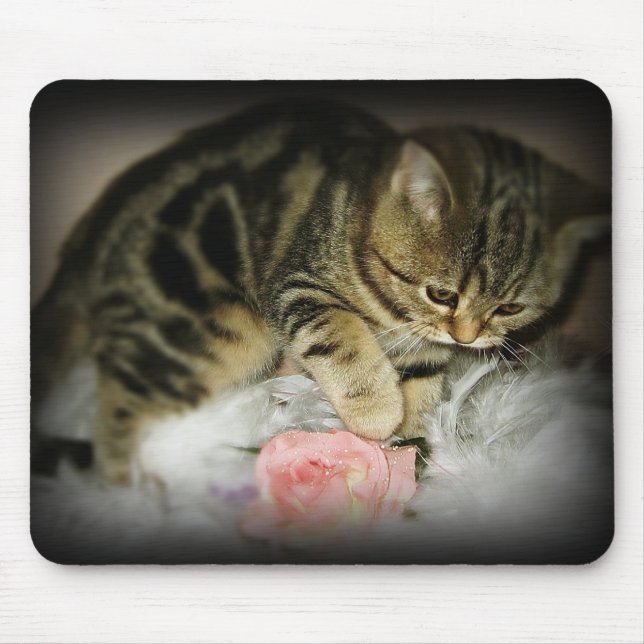 Tapis De Souris Mousepad tigré de chaton (Devant)