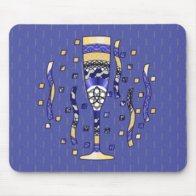 Tapis De Souris Mousepad toast du Nouvel An (Devant)