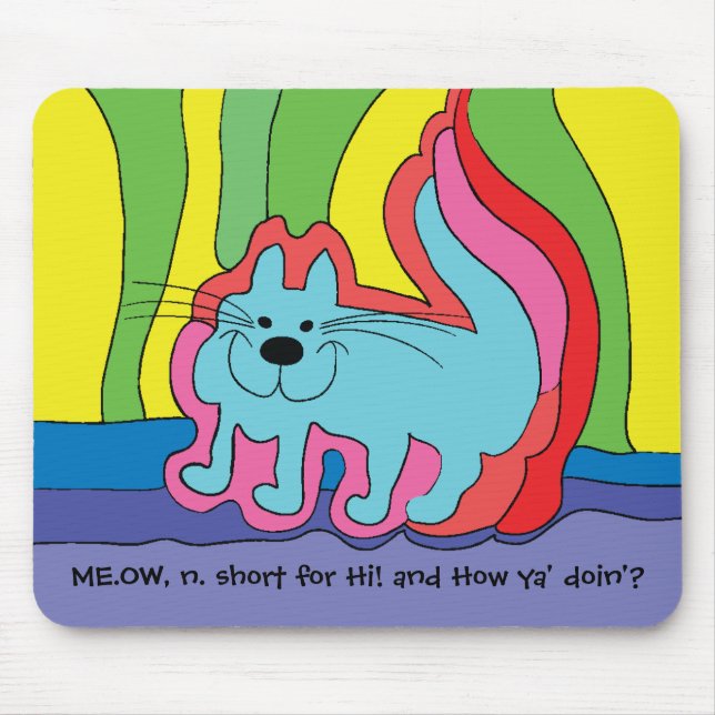 Tapis De Souris Mousepad "Toon/MEOW Hi" (Devant)