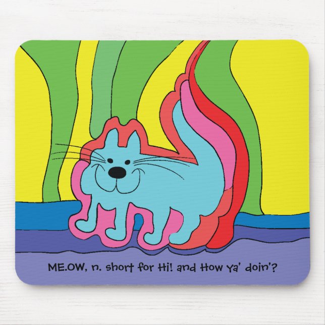 Tapis De Souris Mousepad "Toon/MEOW Hi" (Devant)