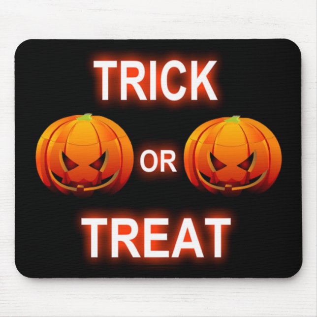 Tapis De Souris Mousepad Trick Ou Treat Citrouilles (Devant)