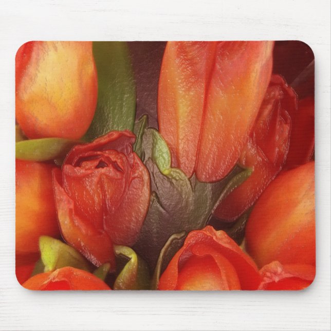 Tapis De Souris Mousepad - Tulipes rouges (Devant)