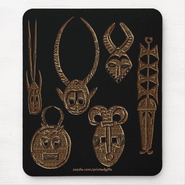 Tapis De Souris Mousepad, un art tribal africain (Devant)