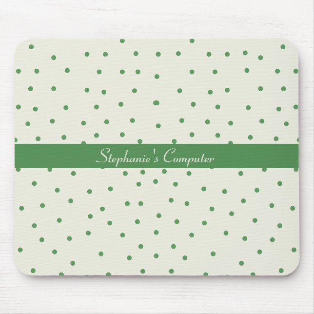 Tapis De Souris Mousepad vert et blanc (Devant)
