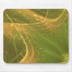 Tapis De Souris Mousepad Vert Jaune Asymétrique Fractale