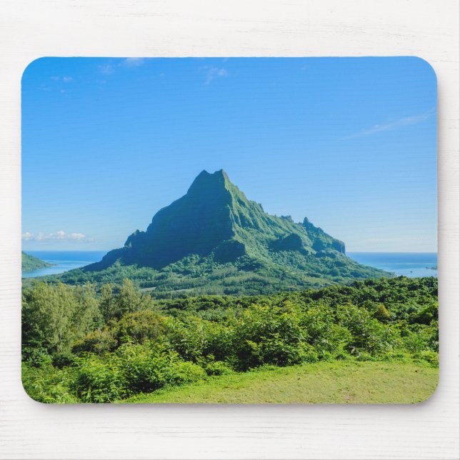 Tapis De Souris Mousepad vert tropical de Moorea (Devant)