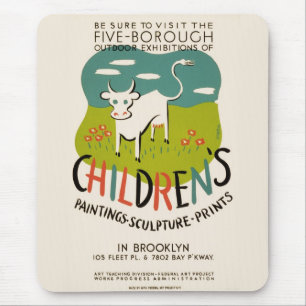 Tapis De Souris Mousepad vintage pour enfants