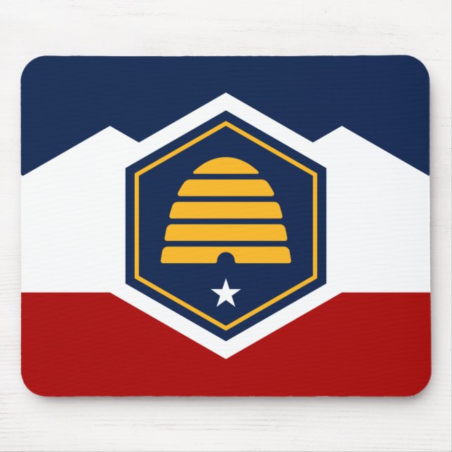 Tapis De Souris Mousepad with Flag of Utah, USA (Devant)