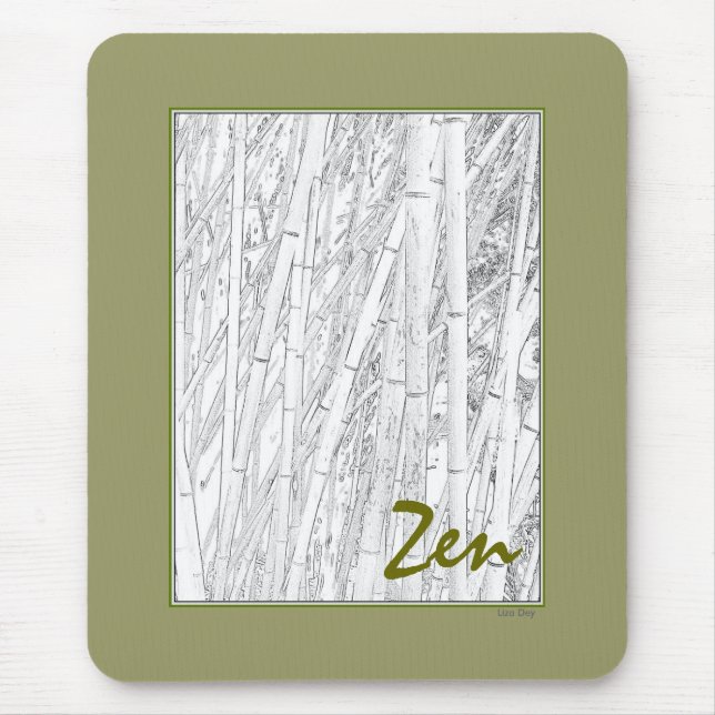 Tapis De Souris Mousepad 'Zen Bamboo' (Devant)