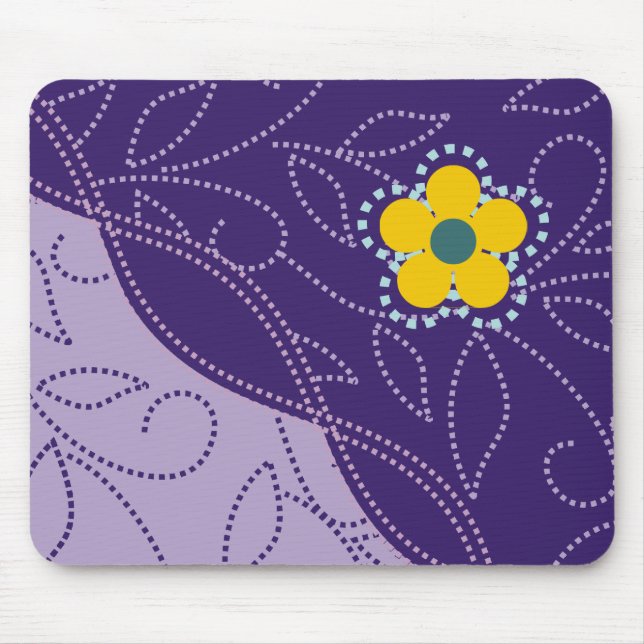 Tapis De Souris Mousepades Feuilles Et Fleurs (Devant)