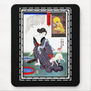 Tapis De Souris Mousepads Art Japonais Lady Poster vintage Utagawa
