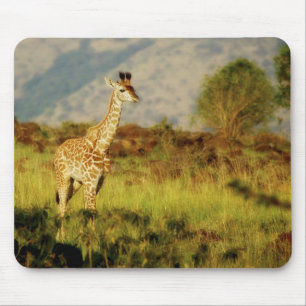 Tapis De Souris Mousepads de faune de girafe de bébé
