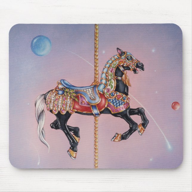 Tapis De Souris Mousepads - Petaluma Carousel Horse 1 (Devant)