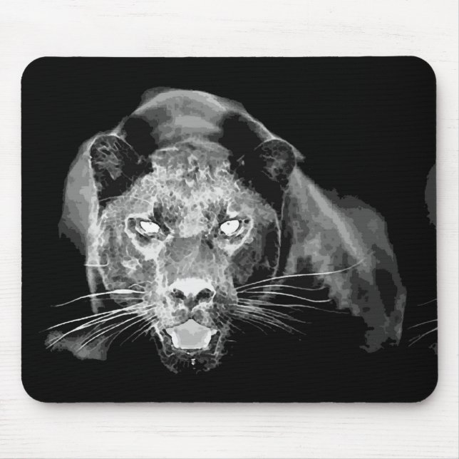 Tapis De Souris Mousepads pour chat Jaguar Noir (Devant)