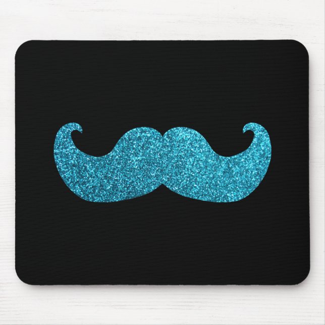 Tapis De Souris Moustache bleue de Bling (graphique de parties (Devant)