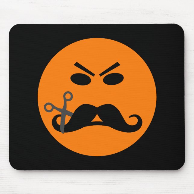 Tapis De Souris Moustache en colère mousepad (Devant)