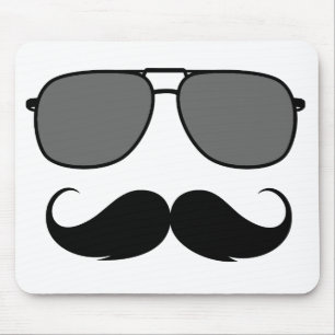 Tapis De Souris moustache et lunettes