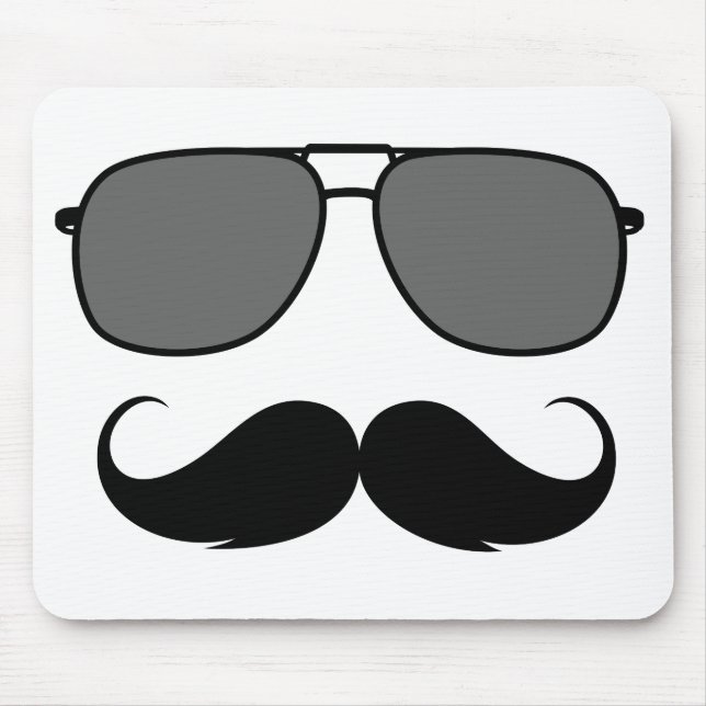 Tapis De Souris moustache et lunettes (Devant)