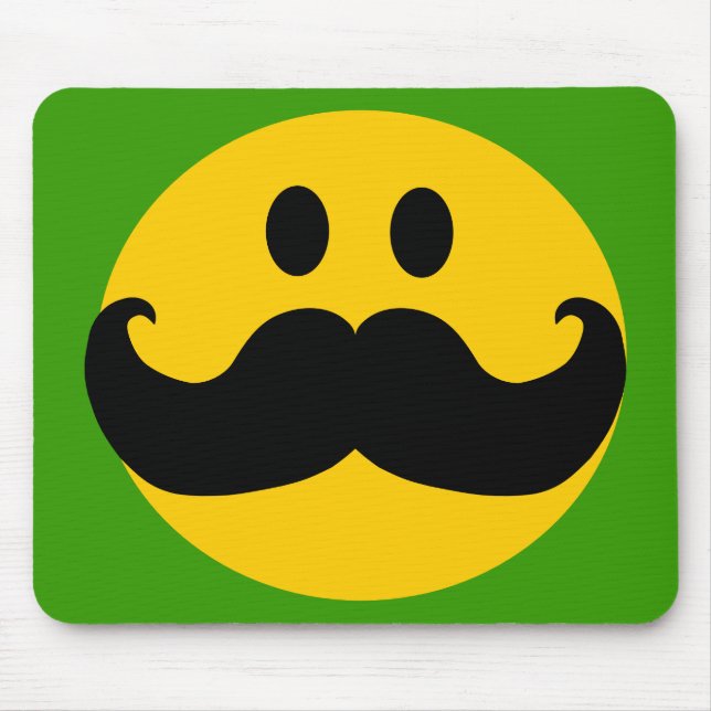 Tapis De Souris Moustache Yellow Happy Face (Devant)