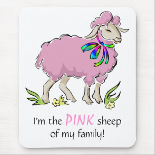 Tapis De Souris Mouton rose de la famille