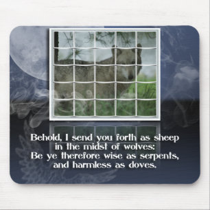 Tapis De Souris MOUTONS de CITATION de BIBLE de 10h16 de Matthew