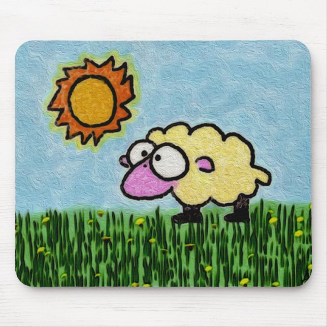 Tapis De Souris Moutons ensoleillés (Devant)