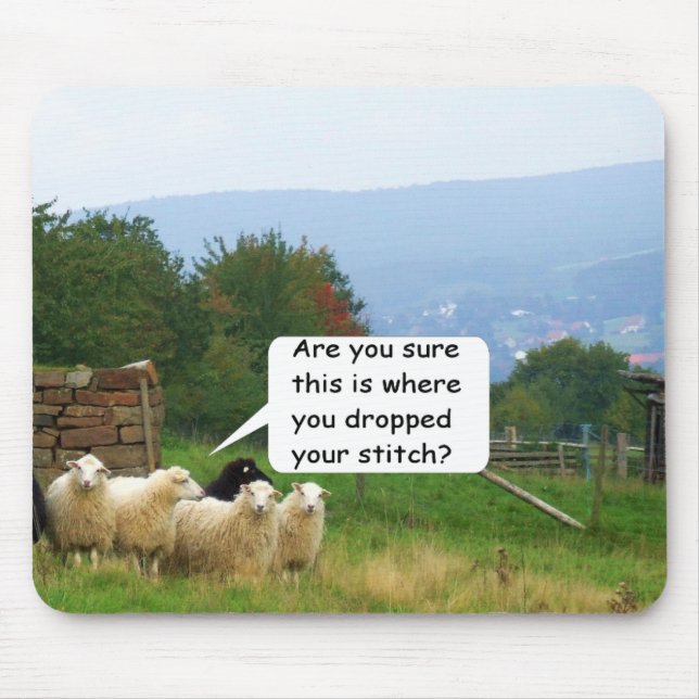 Tapis De Souris Moutons Mousepad de point de baisse (Devant)