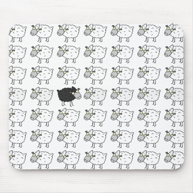 Tapis De Souris Moutons noirs (Devant)