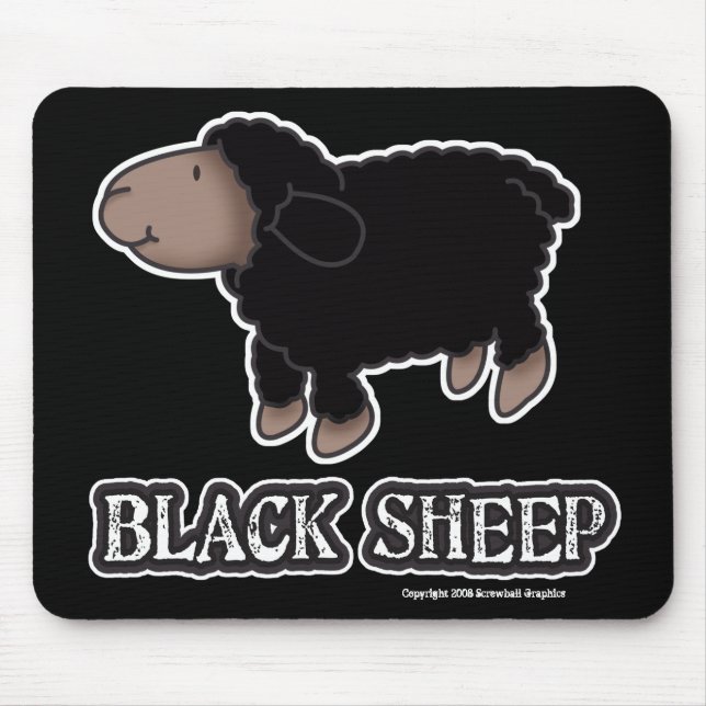 Tapis De Souris Moutons noirs Mousepad (Devant)