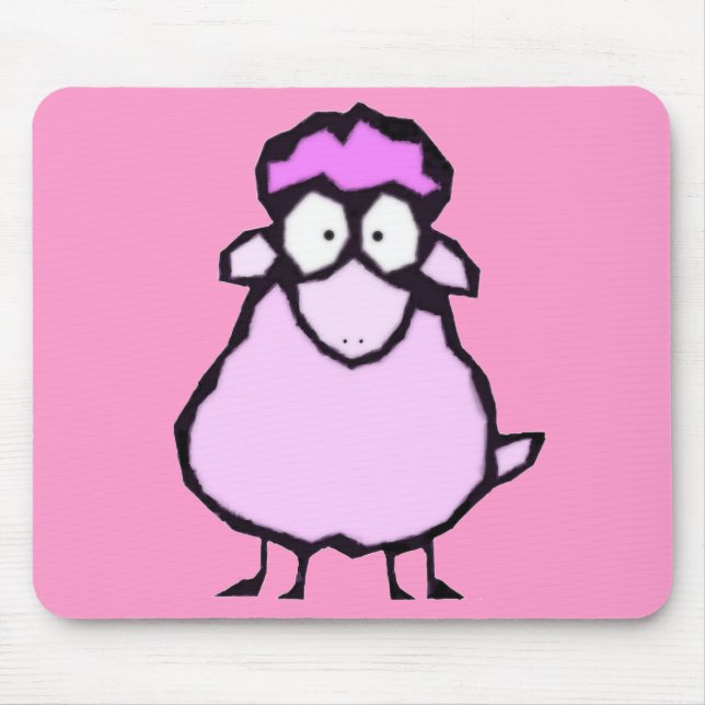 Tapis De Souris Moutons roses Mousepad (Devant)