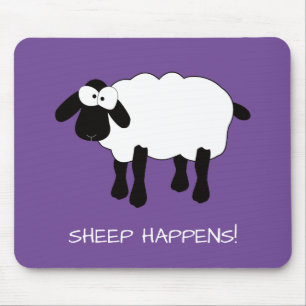 Tapis De Souris Moutons Whimsical "Moutons Happent" Souris