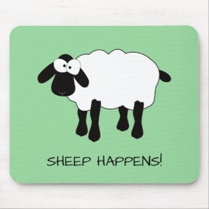 Tapis De Souris Moutons Whimsical "Moutons Happent" Souris