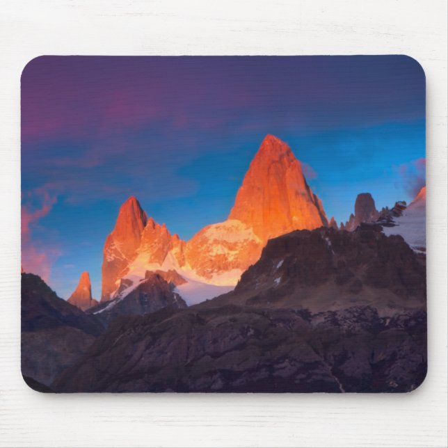 Tapis De Souris Mt Fitz Roy au lever de soleil (Devant)