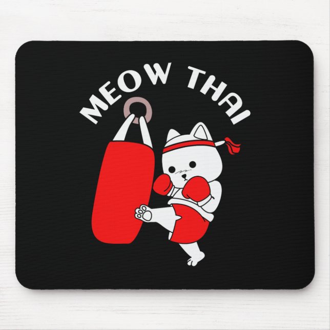 Tapis De Souris Muay Thai Cat Meow Thai (Devant)