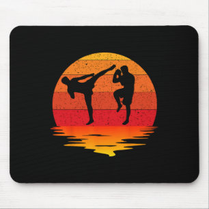 Tapis De Souris Muay Thai Retro Vintage Martial Arts Combat Boxe