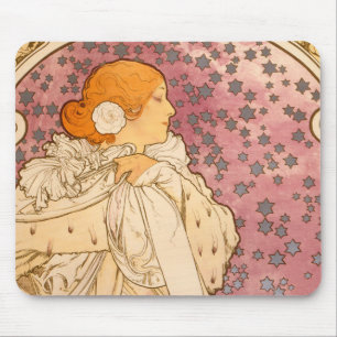 Tapis De Souris Mucha Art nouveau femme beauté