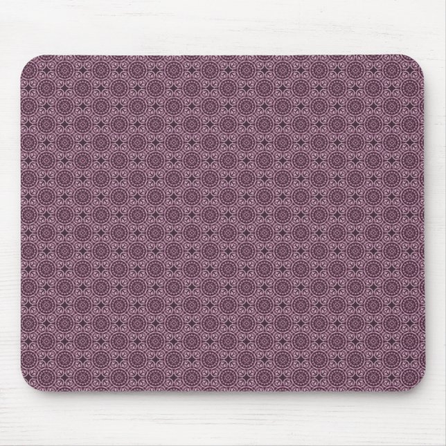 Tapis De Souris Muet Fuchsia Cercles élégants Mousepad (Devant)