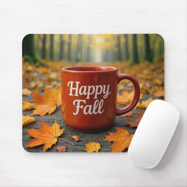 Tapis De Souris Mug rouge pour une belle chute (Avec souris)