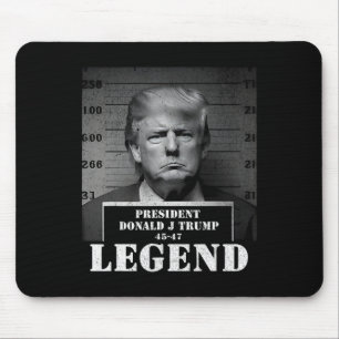 Tapis De Souris Mugshot du président Trump Legend