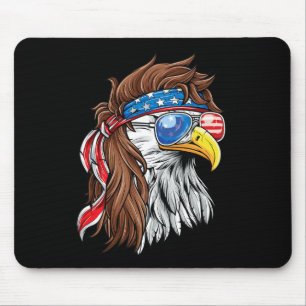 Tapis De Souris Mullet aigle chauve patriotique drapeau américain 