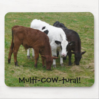 Tapis De Souris MULTI-VACHE-tural. Bétail multiculturels